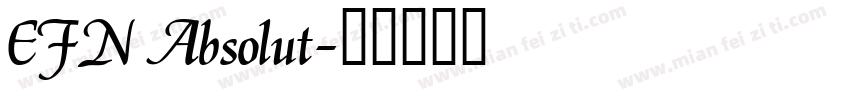 EFN Absolut字体转换